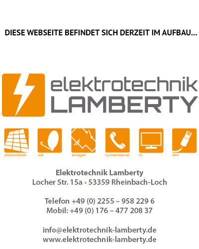 Kontaktdaten Elektrotechnik Lamberty